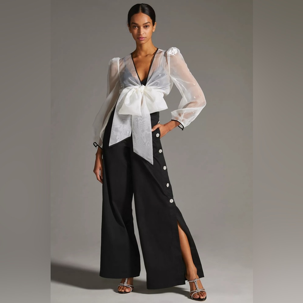 Anthropologie | Corey Lynn Calter Side-Button Wide-Leg Pants